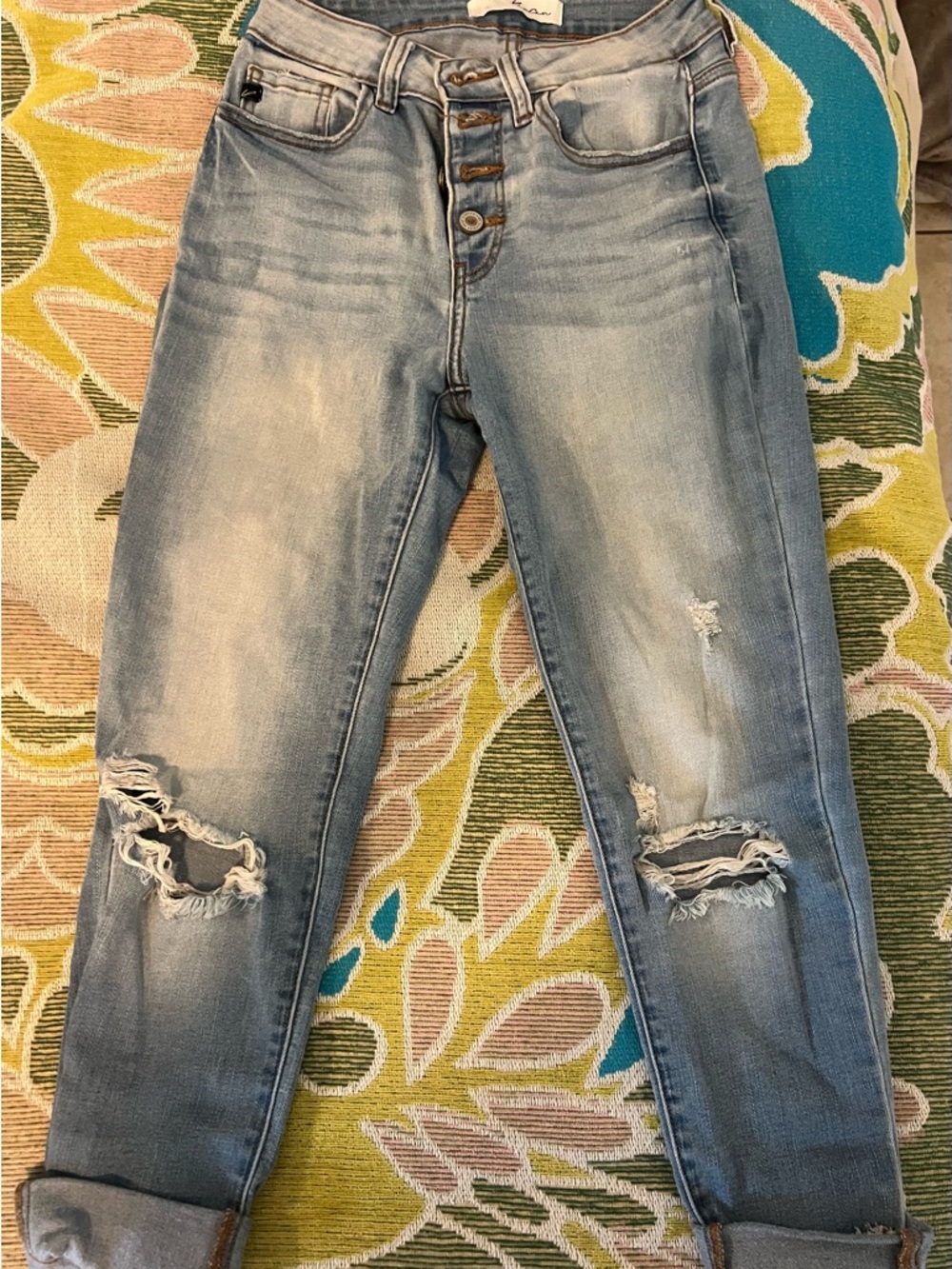 KanCan Light Wash Distressed Boyfriend Jeans